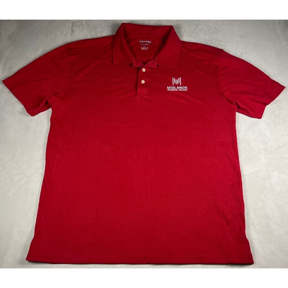 Oxford‎ America Mens XXL Red Midlands Technical College Veri Cool Polo Shirt